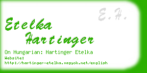 etelka hartinger business card
